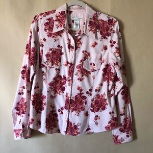 Liz Claiborne Button Down Shirt with Flowers